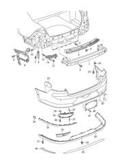 Rear Bumper Bracket 3GD807863 Compatible With  Volkswagen PASSAT B8 (362) Tag No.304