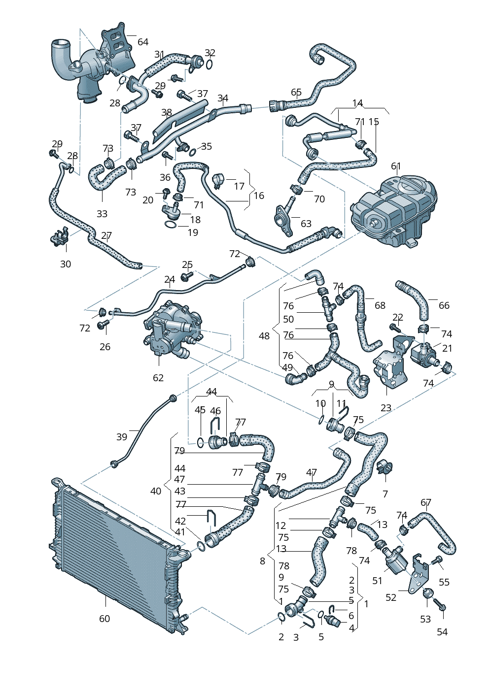 Radiator Hose 4G0121081EP Compatible With  AUDI A6 C7 (4G2, 4GC) | A6 / S6
