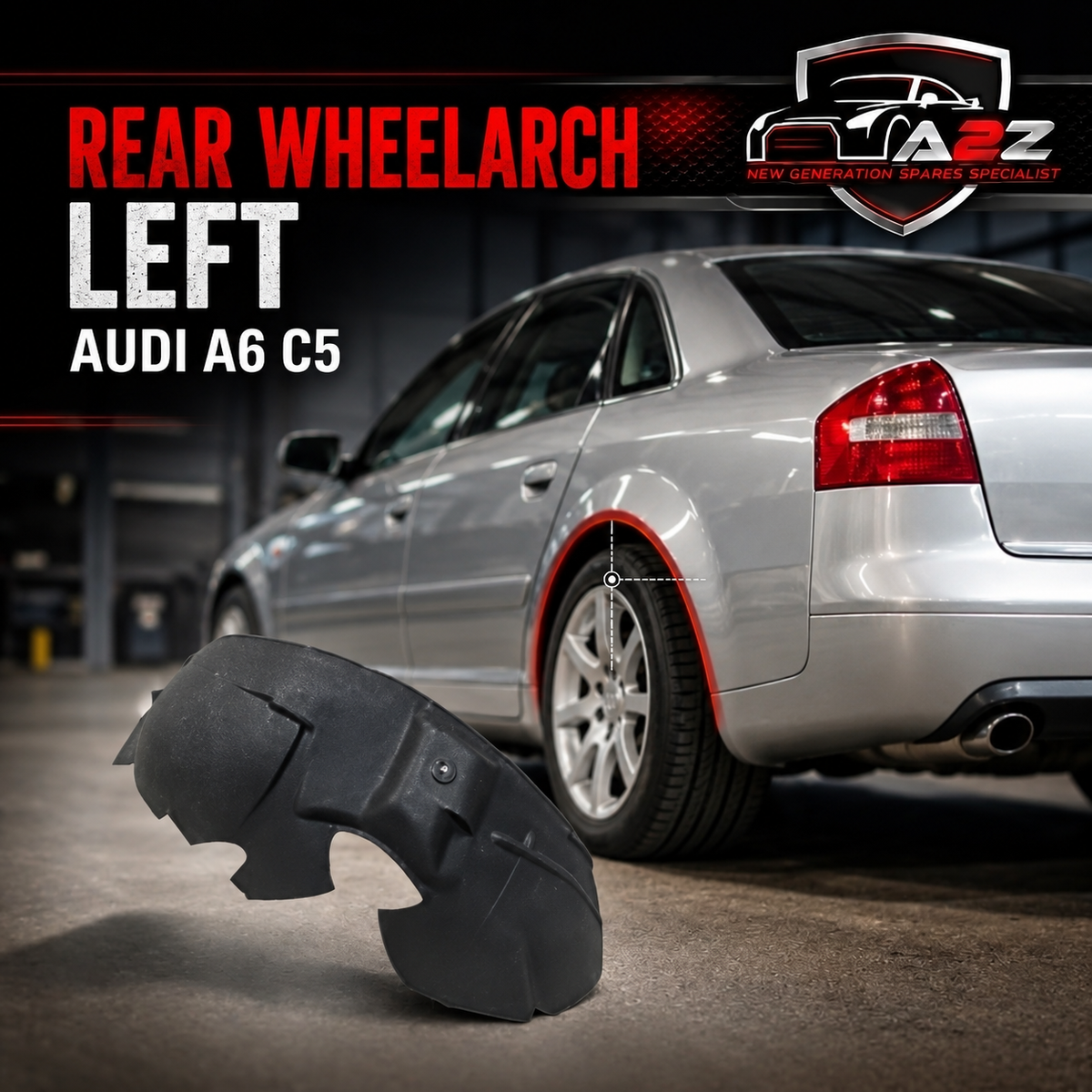 Rear Fender Liner Right 4B0810172N Compatible With Audi A6 C5
