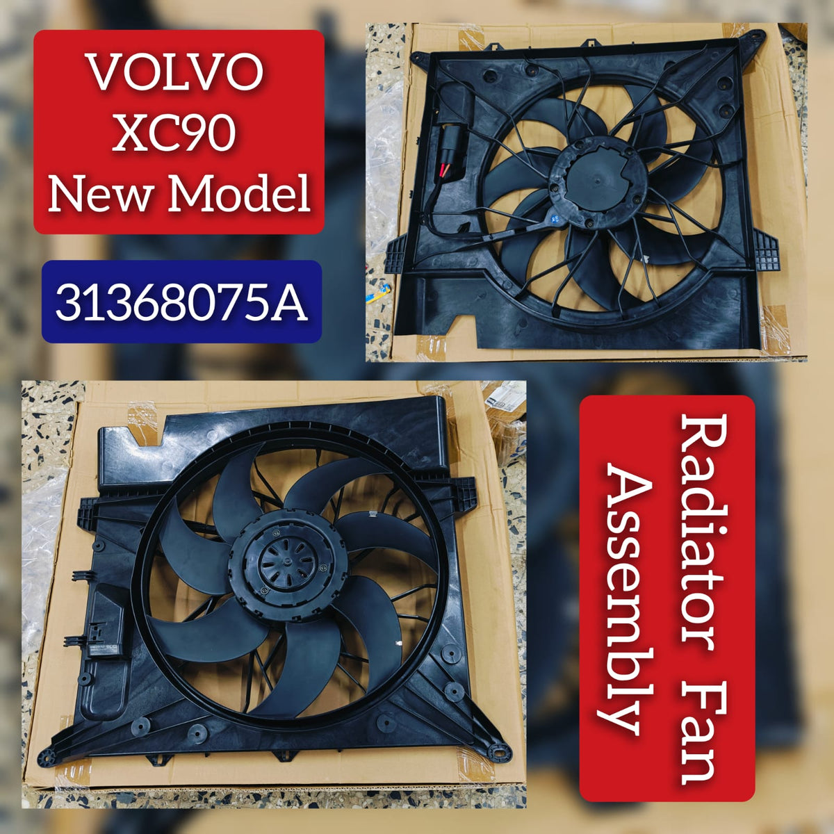 Engine Radiator Cooling Fan Assembly  31368075A Compatible With  VOLVO XC90 N.M