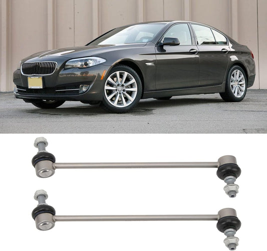 Front Axle Sway Bar End Stabilizer Link Right  & Left Set 31356777319 Compatible With BMW 5 Series (F10) & 5 Gran Turismo (F07) & 6 Convertible (F12) & 7 Series (F01, F02, F03, F04)
