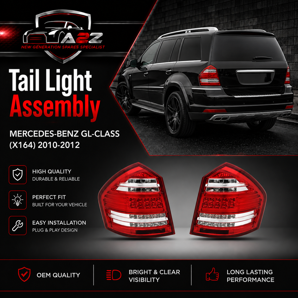 Tail Light Rear Lamp Compatible With MERCEDES-BENZ GL-CLASS (X164) 2010-2012 Tail Light Rear Lamp Left A1648203364 1648203364 & Right A1648203464 1648203464