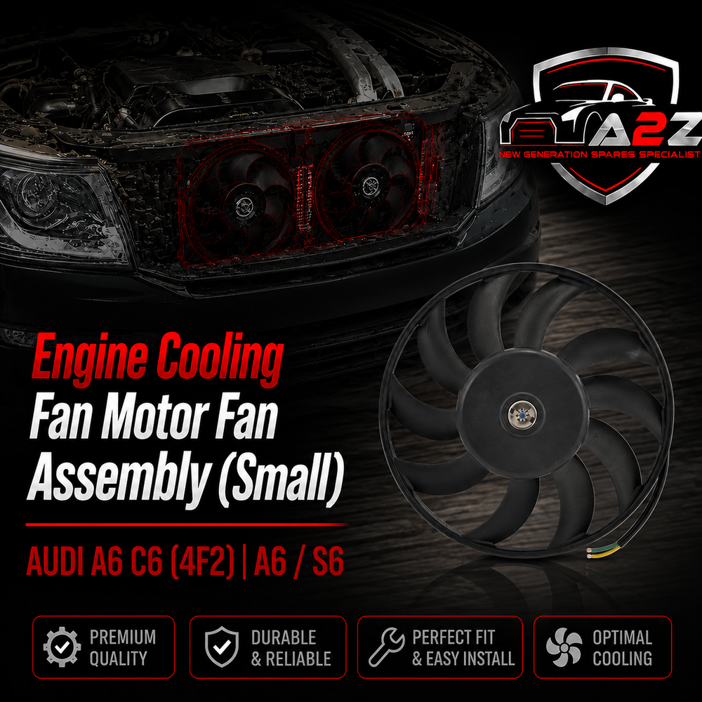 Engine Cooling Fan Motor Fan Assembly (Small) 4F0959455A Compatible With AUDI A6 C6 (4F2) | A6 / S6