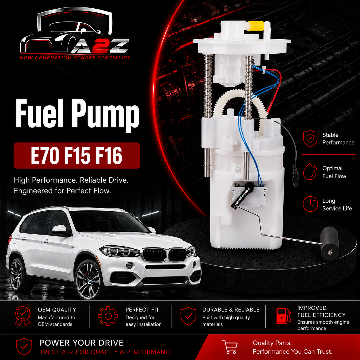 Fuel Pump 16117285442 16117314803 16117319502 Compatible With E70 F15 F16
