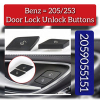 Lock Unlock Button 2059055151 A2059055151  Compatible with MERCEDES BENZ C-CLASS W205 & GLC X153