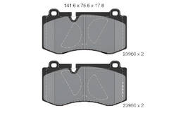 Front Brake Pad A0044208020 2396001 P050074 Compatible With MERCEDES-BENZ CLS C219 & S-CLASS W221