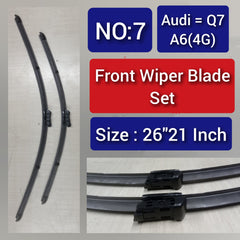 Front Wiper Blade Set (26'21 Inch) Compatible with AUDI Q7 & A6 4G Tag-WBF-07