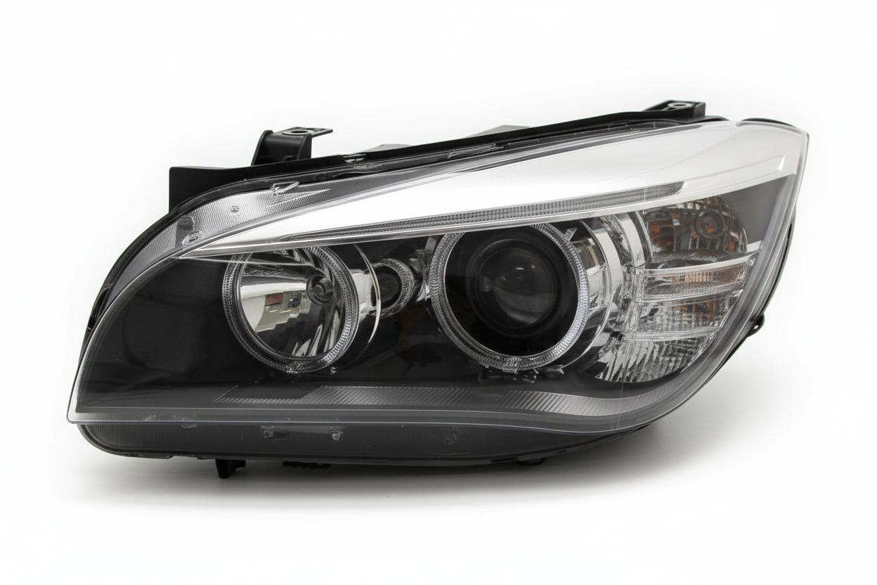 Complete Headlight Assy Left 63117290261 & Right 63117290262 (Without Blaster) Compatible With  BMW X1 (E84) LCI (2013-2015) Tag No.53