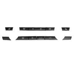 Heater Climate Control Button Cap, Smooth Air Conditioning Button Cover 61319313923 (Set Of 10) Compatible with BMW 5 Series (F10) & 5 Gran Turismo (F07)