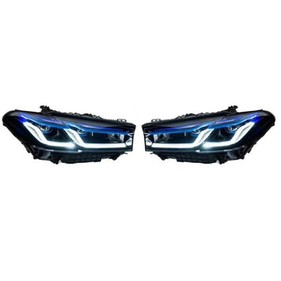 Complete Headlight Assy Set (Upgrade To F10 To G30) Have To Convert From F10 To G30 Compatible With BMW F10 (2011-17) Tag No.6