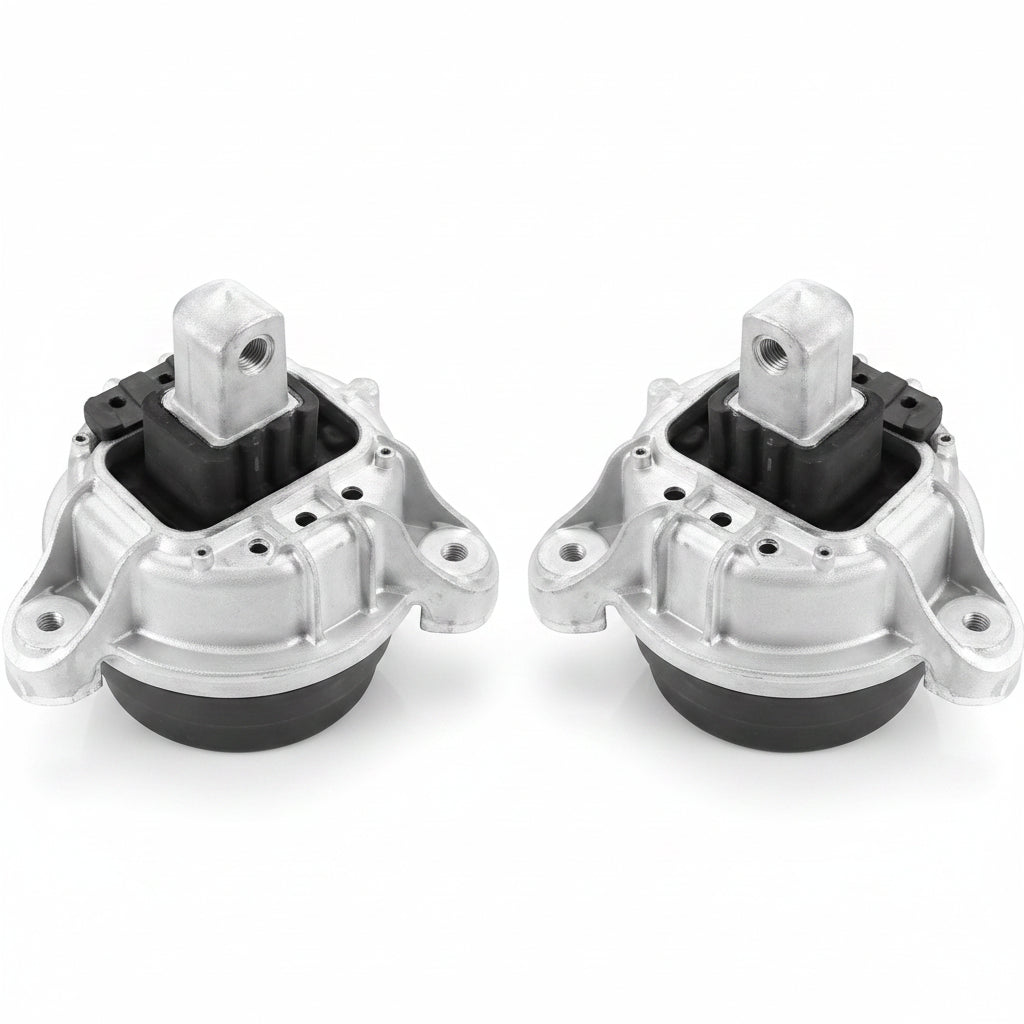 Front Engine Mount With Vaccum Set Compatible With BMW 5 Series F10/520D & 6 Coupe F13 & 6 Gran Coupe F06 Engine Mount Left 22117935141 & Right  22117935142