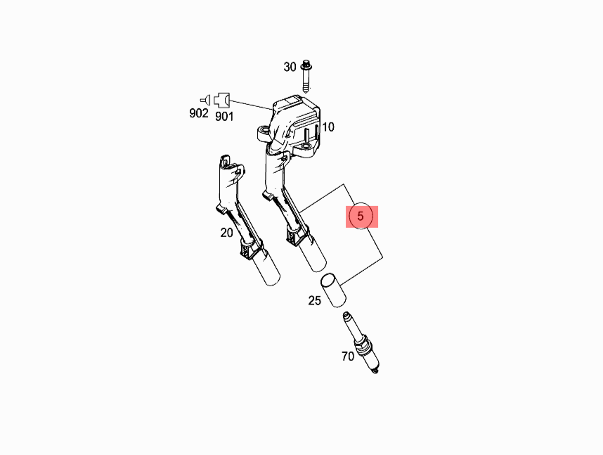 Ignition Coil A2709060500 Compatible With MERCEDES-BENZ A-CLASS (W176) & B-CLASS Sports Tourer (W246, W242) Tag.26