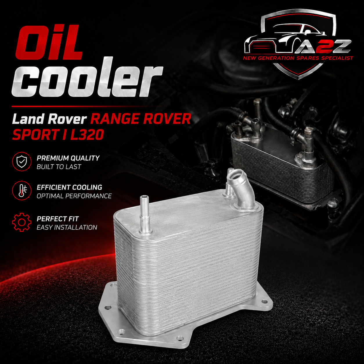 Oil Cooler LR006427 Compatible With Land Rover RANGE ROVER SPORT I L320 Tag-O-89