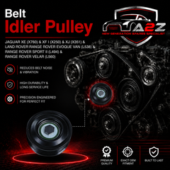 Belt Idler Pulley 4R8Q19A216AC C2C22802 LR057467 Compatible with JAGUAR XE (X760) & XF I (X250) & XJ (X351) & LAND ROVER RANGE ROVER EVOQUE VAN (L538) & RANGE ROVER SPORT II (L494) & RANGE ROVER VELAR (L560) Tag no : 1