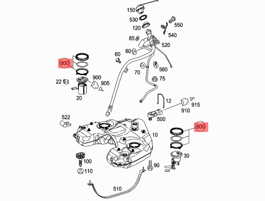 1644700230 Fuel Pump Lock Ring, Comes with Viton O-ring Tag-F-19