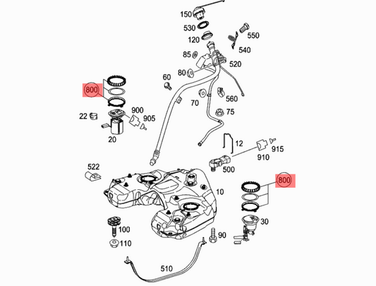 1644700230 Fuel Pump Lock Ring, Comes with Viton O-ring Tag-F-19
