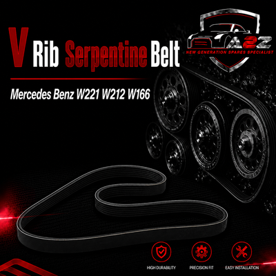 V-Ribbed Serpentine Belt 0029930996 Compatible With Mercedes Benz W221 W212 W166