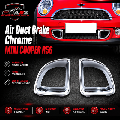 Air Duct Brake Chrome Compatible With MINI COOPER R56 / JCW Air Duct Brake Chrome Left 51117255119 & Right 51117255120 Tag-FC-706