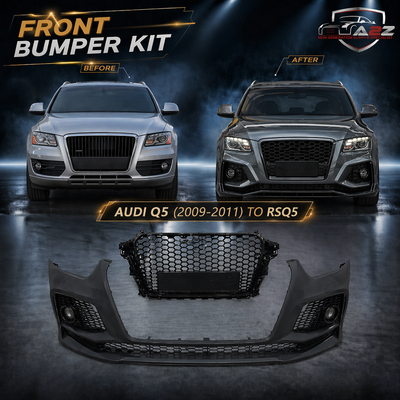 Front Bumper Bumper Kit Compatible With Audi Q5 (2009-11) Upgrade Into RSQ5 (Tag no.FBK12) (Shipping Cost Not Included In Price)