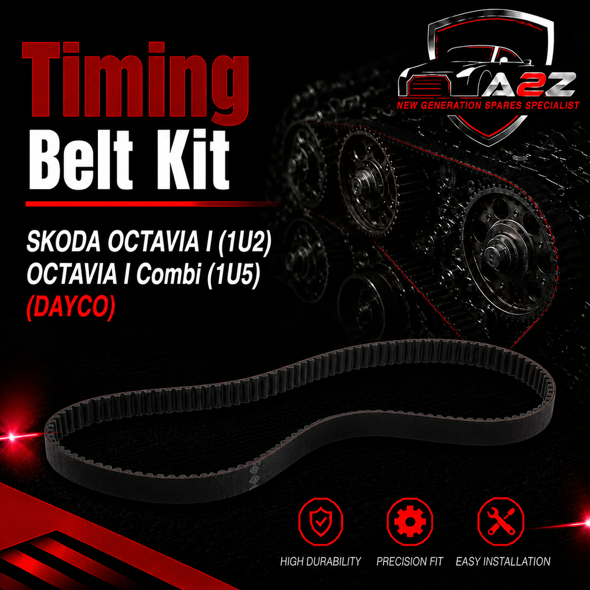 Timing Belt Kit KTB484 06A198119B 06B198119 Compatible With SKODA OCTAVIA I (1U2) OCTAVIA I Combi (1U5) (DAYCO)