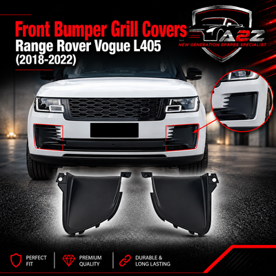 Front Bumper Grill Covers Right LR099126 & Left LR099127 Compatible With Land Rover Range Rover Vogue - L405 (2018-2022) Tag No.11