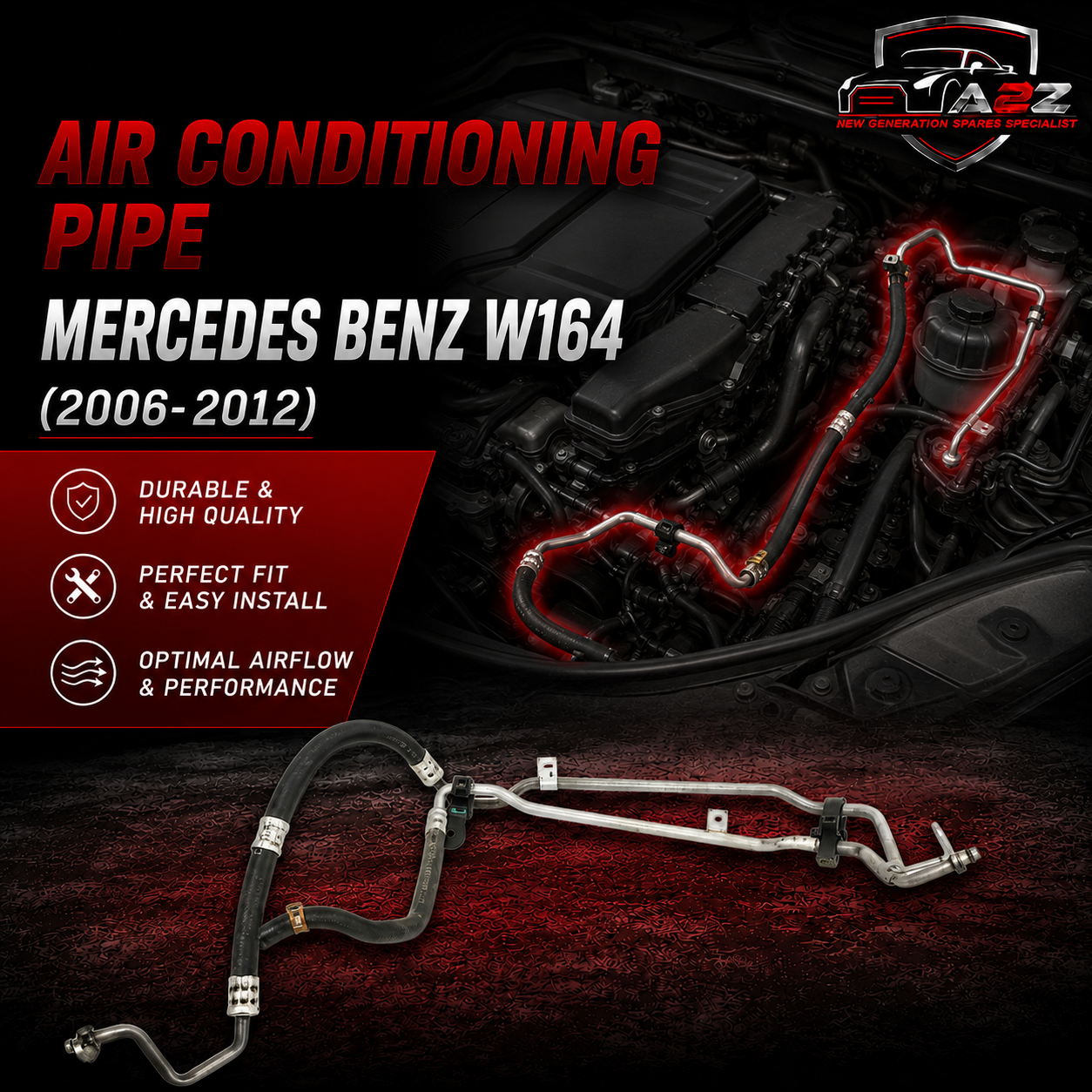 Air Conditioning Pipe A1648304815 1648304815 Compatible With Mercedes Benz W164