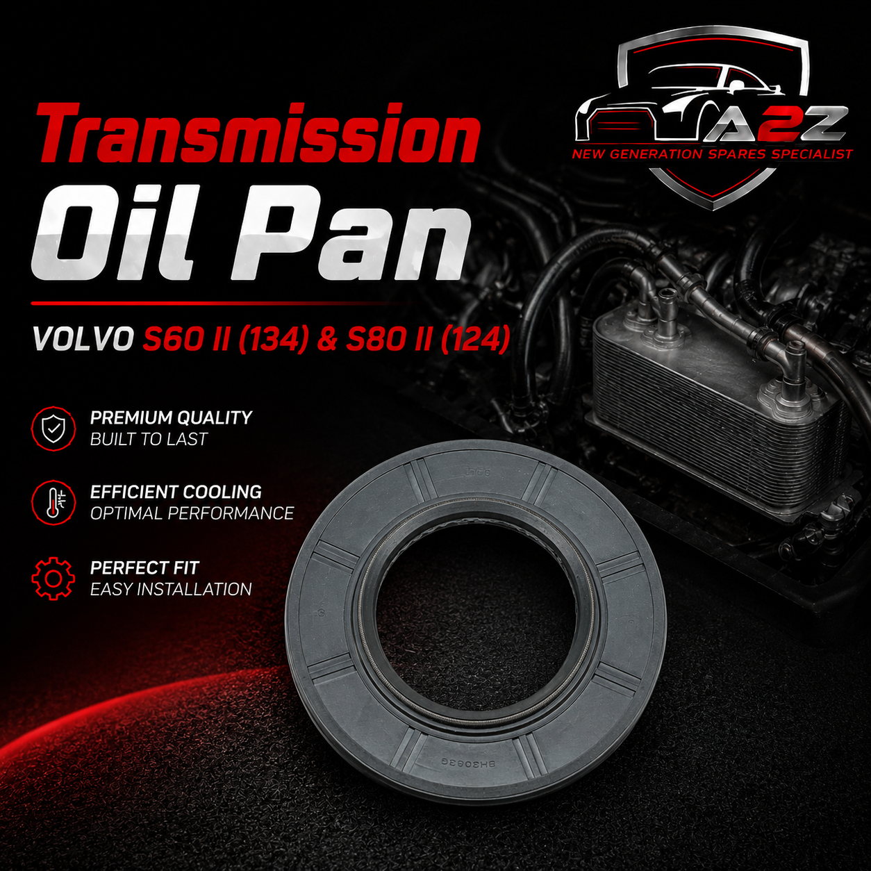 Transmission Oil Pan 30751402 Compatible With VOLVO S60 II (134) & S80 II (124)