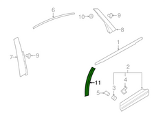 Front Right Wheel Arch (EYEBROW) 4M0854820HGRU Compatible With AUDI Q7 4M (2016-2020)