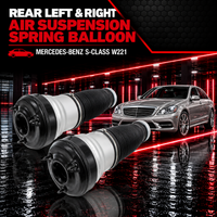 Rear Left & Right Air Suspension Spring Balloon 2213201338 2213201438 2213205513 2213205613 Compatible With MERCEDES-BENZ S-CLASS W221