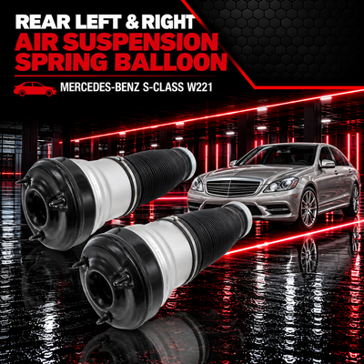 Rear Left & Right Air Suspension Spring Balloon 2213201338 2213201438 2213205513 2213205613 Compatible With MERCEDES-BENZ S-CLASS W221