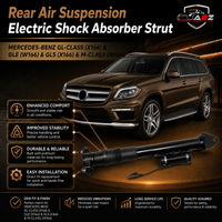 Rear Air Suspension Electric Shock Absorber Strut 1663200130 1663200930 A1663201930  Compatible With MERCEDES-BENZ GL-CLASS (X166) & GLE (W166) & GLS (X166) & M-CLASS (W166)