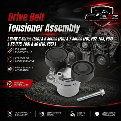 Belt Tensioner With Pulley 11287823199 11288507416 11288512233 Compatible With BMW 3 Series (E90) & 5 Series (F10) &  7 Series (F01, F02, F03, F04) & X5 (F15, F85) & X6 (F16, F86)