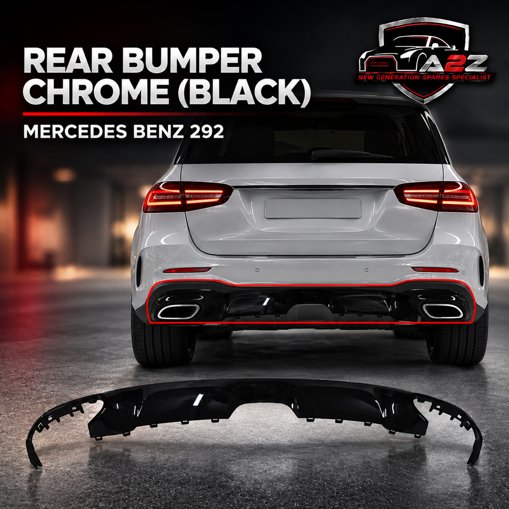 Rear Bumper Chrome (Black) 2928840090 Compatible With Mercedes Benz 292 Tag No.226