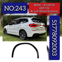 Rear Left Wheel Eyebrow 51778092003 Compatible With BMW X3 G01 M (2017-21) Tag NO.243