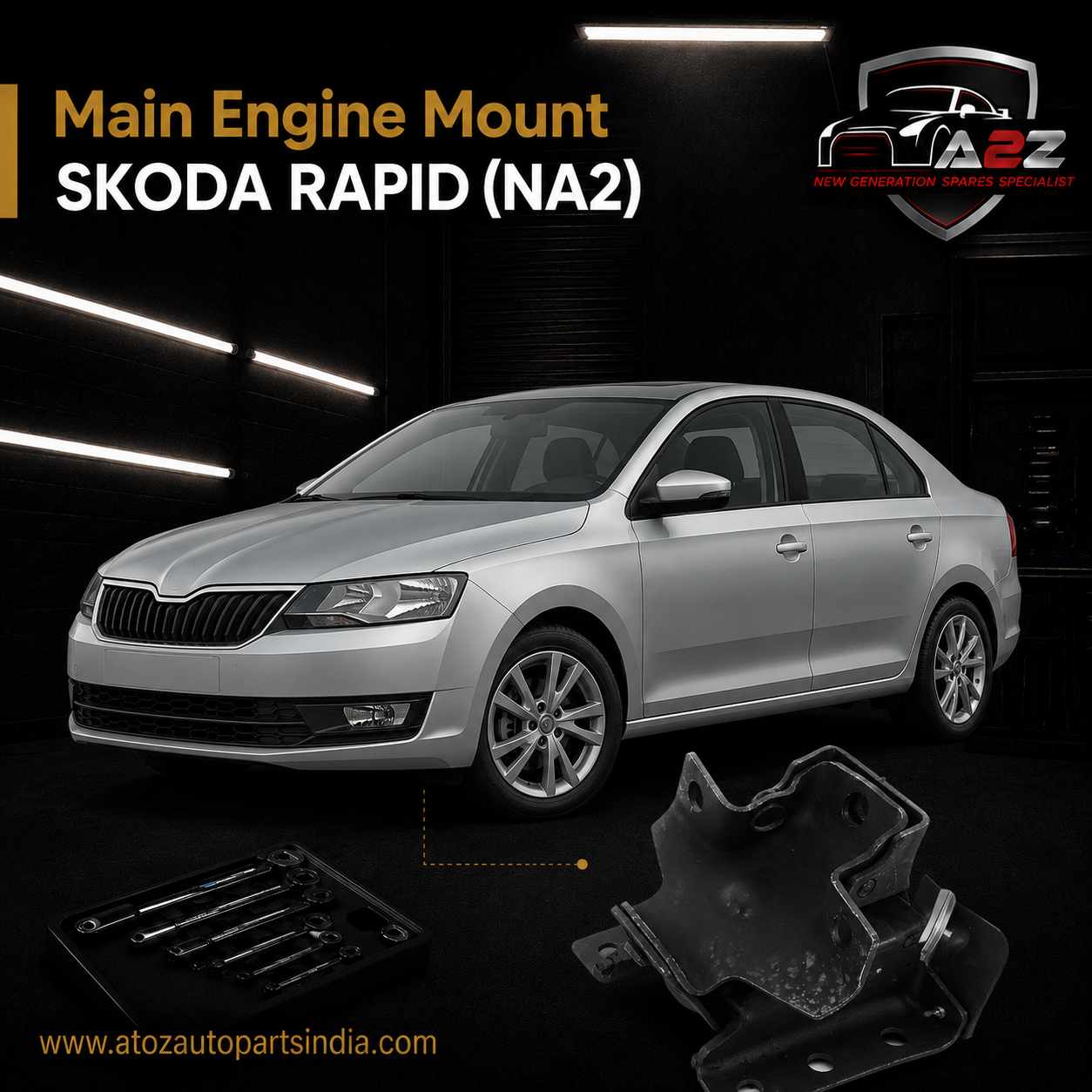 Main Engine Mount 6RF199262Q Compatible With SKODA RAPID (NA2)