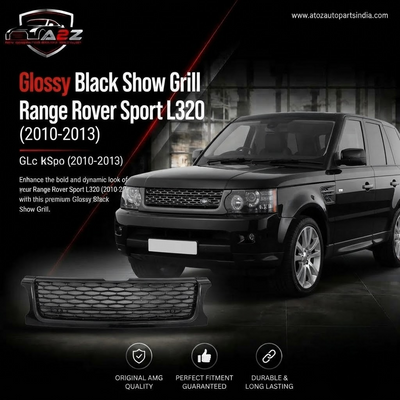 Glossy Black Show Grill LRO30349 Compatible With Range Rover Sport - L320 (2010-2013) Tag No.62