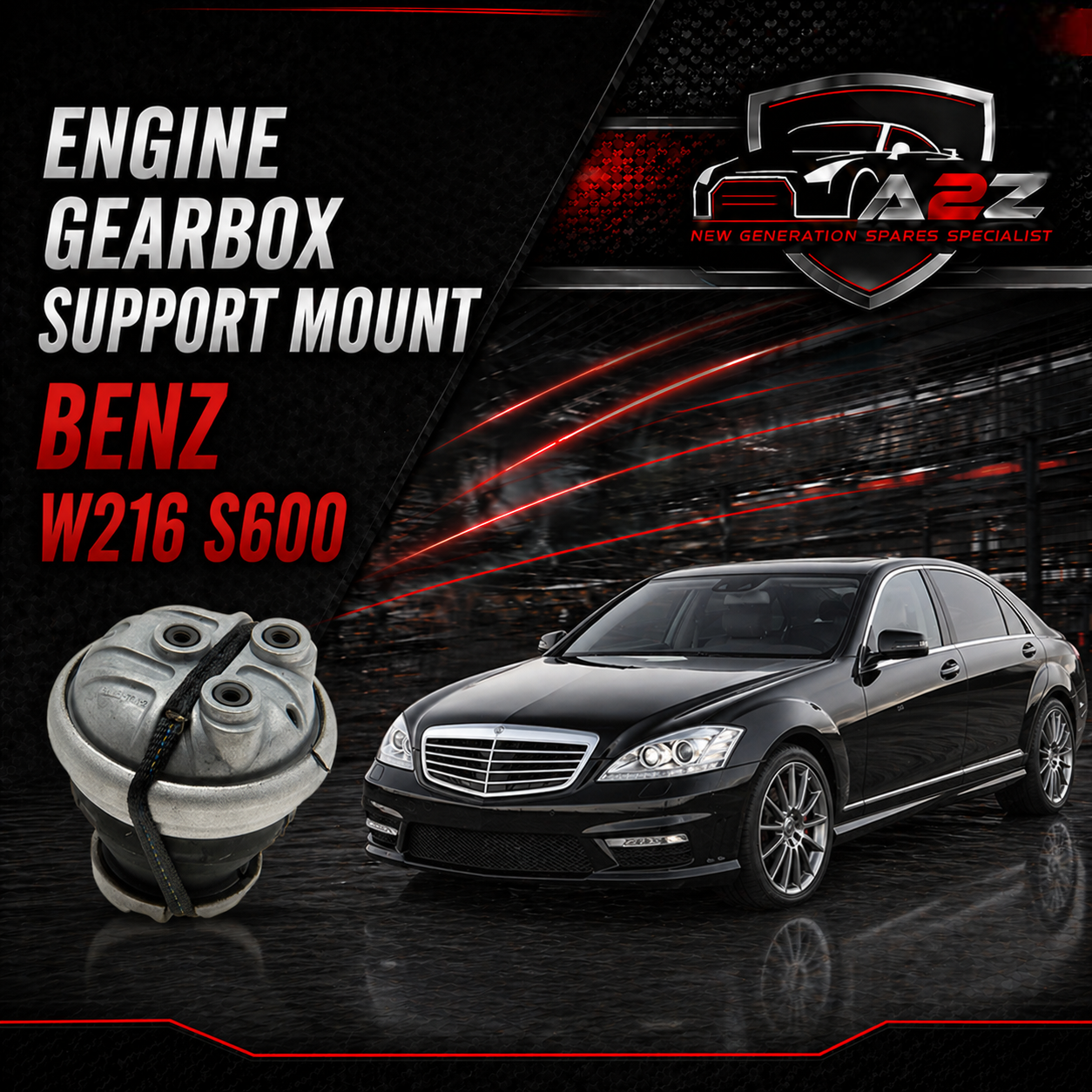 Engine Gearbox Support Mount 2162400017 A2162400017 Compatible With Mercedes Benz W216 S600