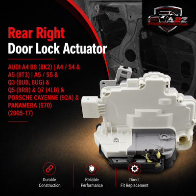 Rear Right Door Lock Actuator 8K0839016 Compatible With AUDI A4 B8 (8K2) | A4 / S4 & A5 (8T3) | A5 / S5 & Q3 (8UB, 8UG) & Q5 (8RB) & Q7 (4LB) & PORSCHE CAYENNE (92A) & PANAMERA (970)