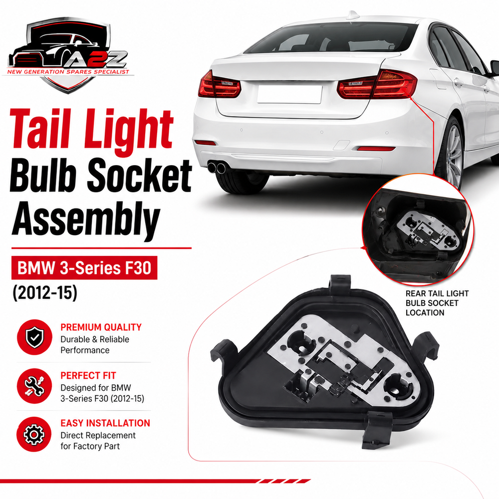 Tail Light Bulb Socket Assembly 63217313043 Compatible With BMW 3-Series F30 (2012-15)