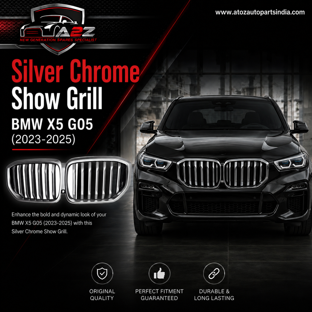 Silver Chrome Show Grill 51135A67CC5 Compatible With BMW X5 (G05) (2023-2025) Tag No.67