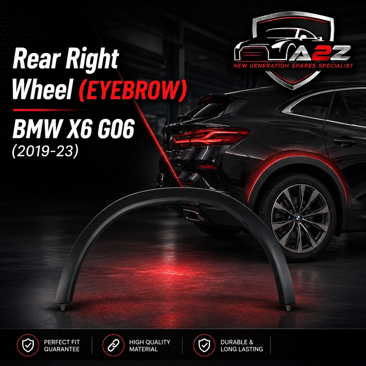 Front Right Wheel Eyebrow 51778083960 Compatible With BMW X6 G06 M (2019-23) Tag No.254