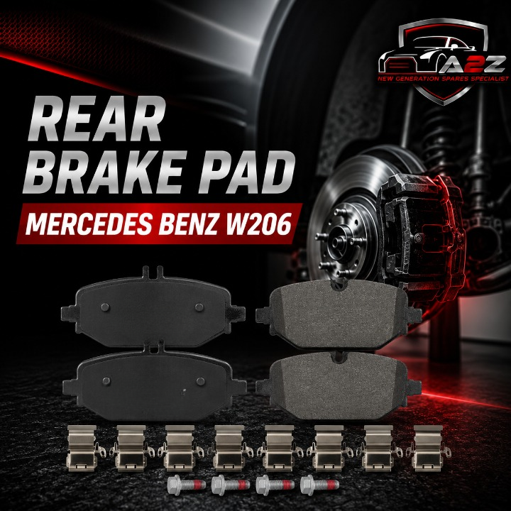Rear Brake Pad Set 0004207303 Compatible With Mercedes Benz W206