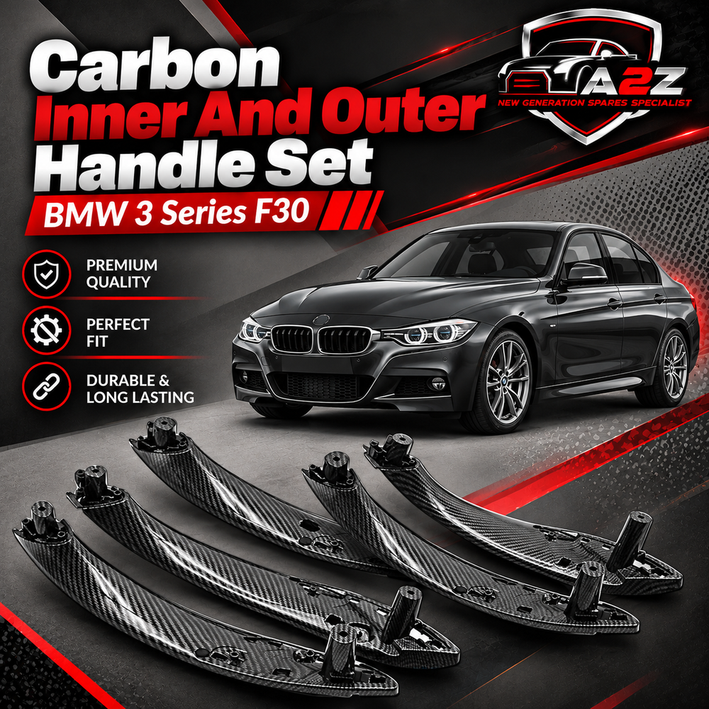 Carbon Inner And Outer Handle Set (Set Of 8 )  Compatible With BMW 3 Series F30