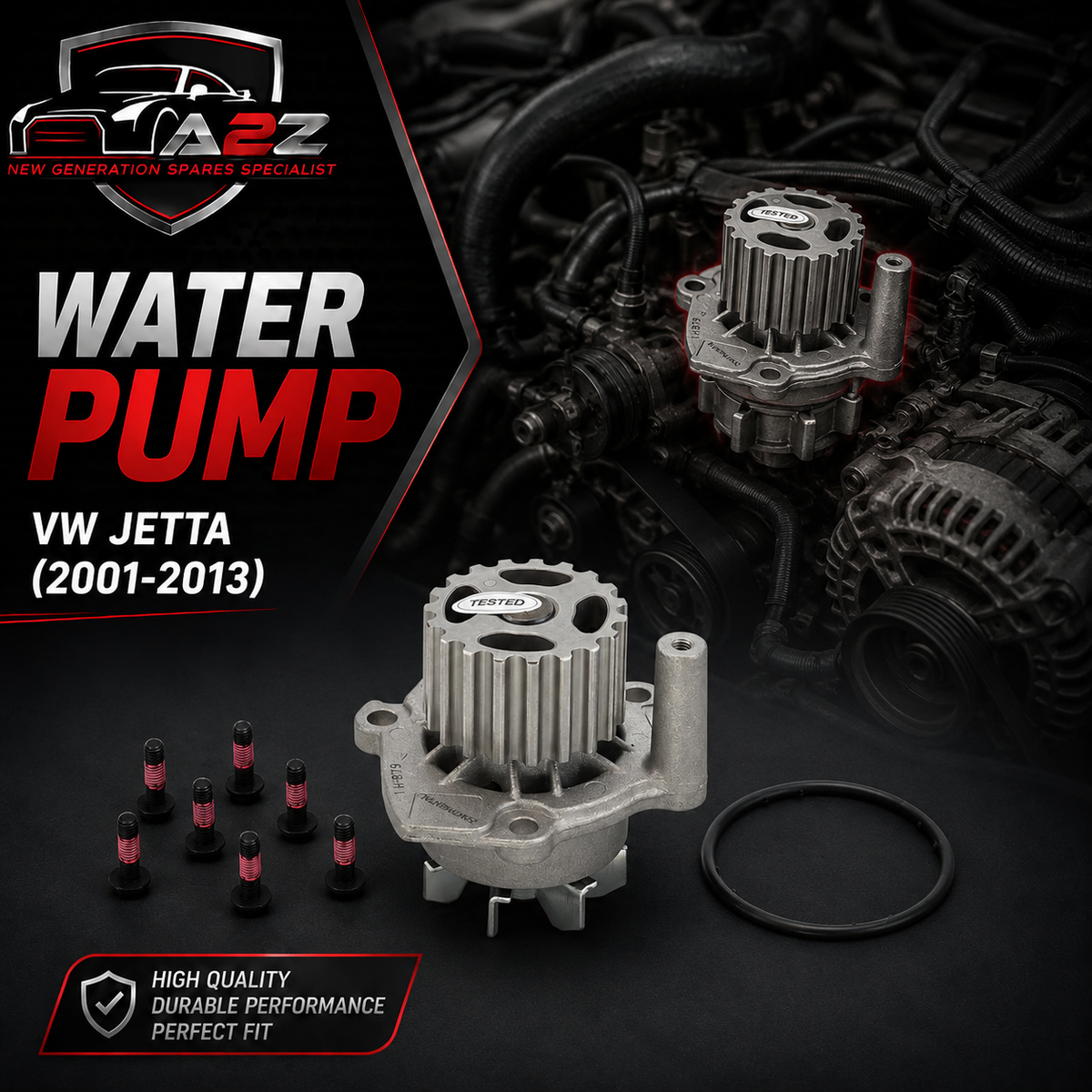 Water Pump WP6001 045121011H Compatible With VW JETTA III (1K2) | BORA | VENTO (CONTINENTAL)