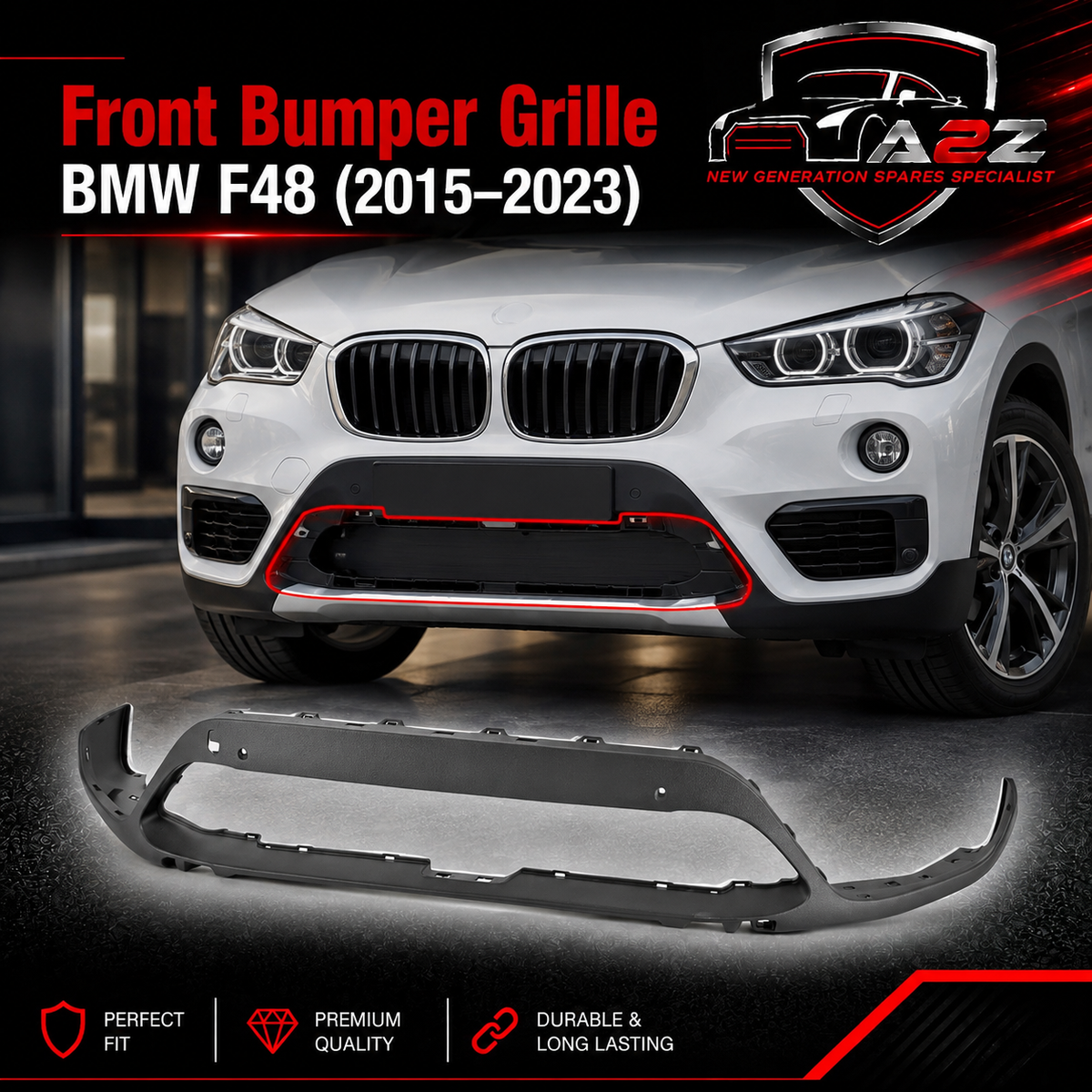 Front Bumper Grille 51117419730 Compatible With BMW F48 (2015–2023)