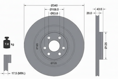 Rear Brake Disc 31687441 & 31400779 Compatible With VOLVO XC90