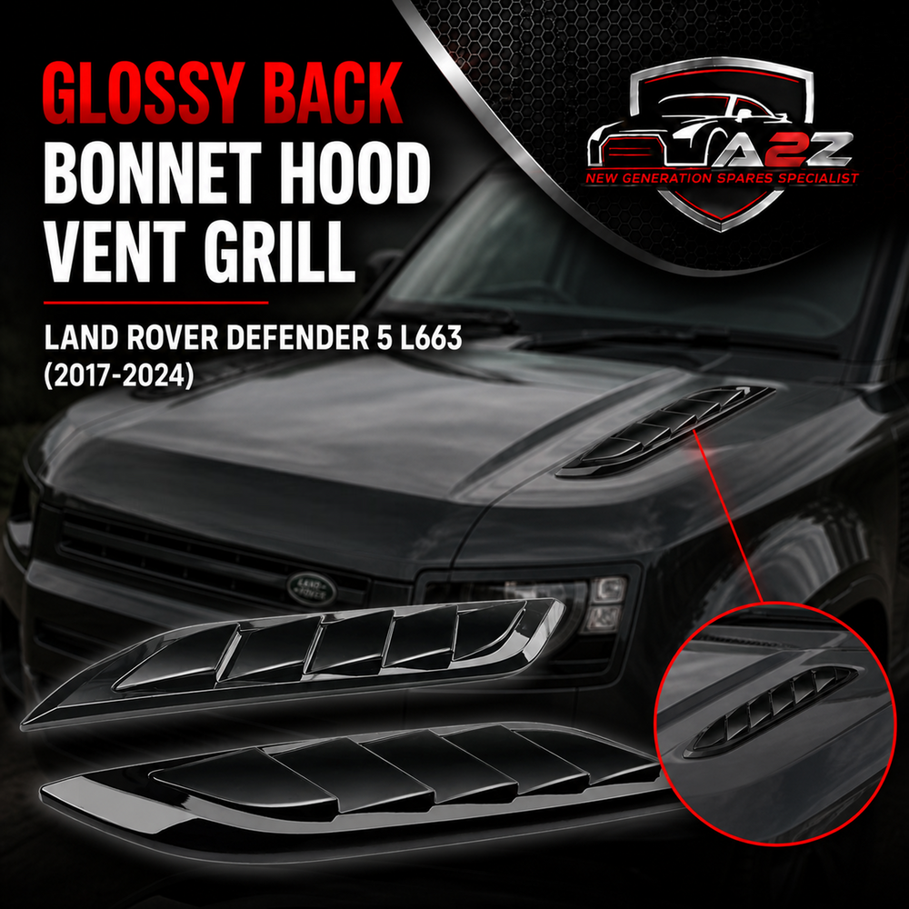 Glossy Back Bonnet Vent Compatible With Land Rover Defender 5 L663