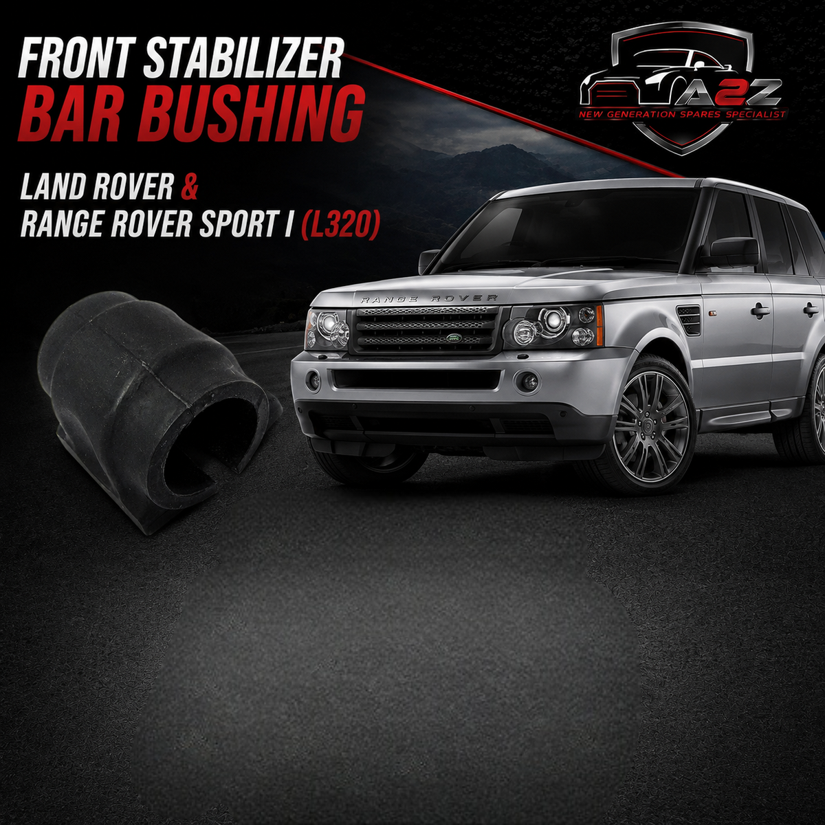 Front Stabilizer Bar Bushing LR018347 & LR015344 Compatible With LAND ROVER & RANGE ROVER SPORT I (L320)