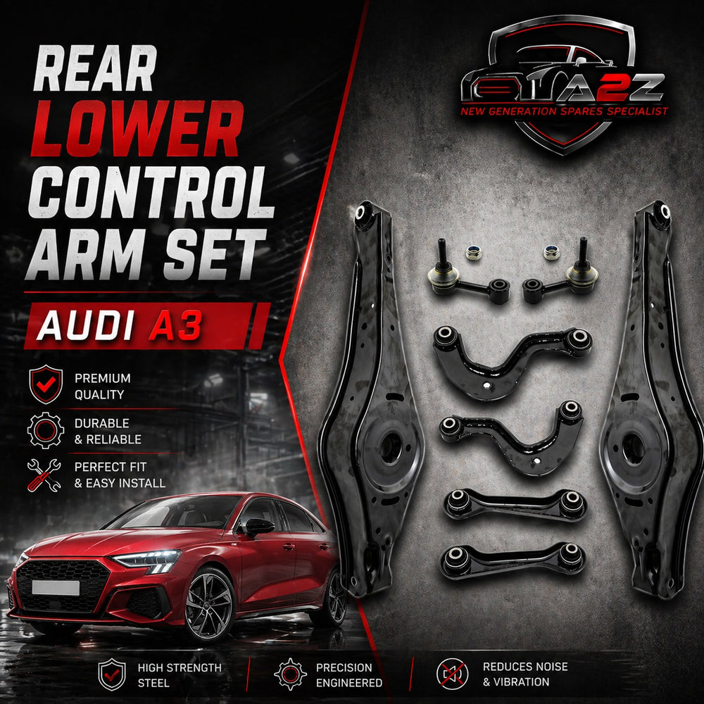 Rear Lower Control Arm (Set Of 8) 1K0505465C 1K0505323N 1K0501530B 1K0501529F 1K0505311H Compatible with AUDI A3 Limousine (8VS, 8VM) | A3 / S3 & Q3 (8UB, 8UG) & TT (8J3)