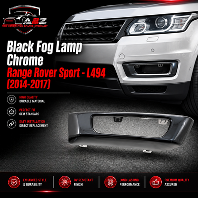 Black Fog Lamp Chrome  Right LR045224 & Left LR045225 Compatible With Land Rover Range Rover Sport - L494 (2014-2017) Tag No.614
